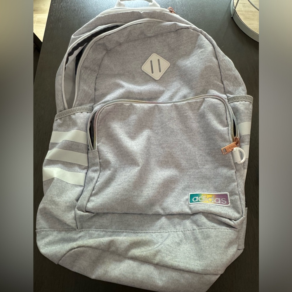 Adidas backpack and matching lunchbox.